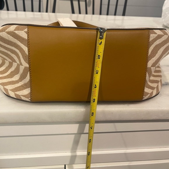 Ulla Johnson Brown and Tan Tote Bag with Chevron Design - Picture 6 of 9